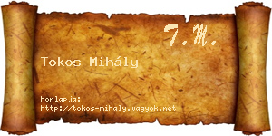 Tokos Mihály névjegykártya